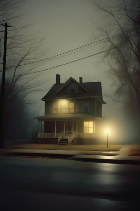 00546-985193817-_lora_Todd Hido Style_1_Todd Hido Style - A solitary house at the end of a dimly lit street, the only source of light is the glo.png